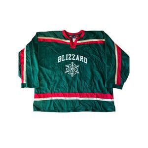 Vintage SP Canada Made Blizzard #16 Green Red Gold XL Hockey Jersey